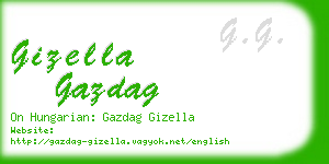 gizella gazdag business card